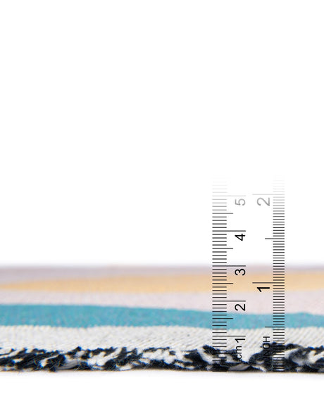 Multicolor 4' 6 x 6' Throw Blanket Rectangle Area Rug 100% Cotton Washable Cozy Soft Warm Room Decor Accent Made In USA