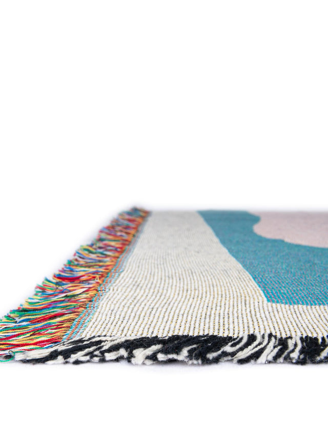 Multicolor 4' 6 x 6' Throw Blanket Rectangle Rug