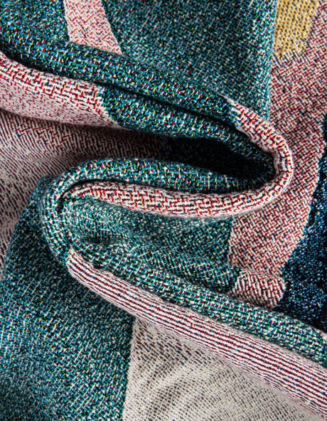 Multicolor 4' 6 x 6' Throw Blanket Rectangle Area Rug 100% Cotton Washable Cozy Soft Warm Room Decor Accent Made In USA