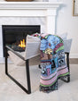 Multicolor 4' 6 x 6' Throw Blanket Rectangle Rug