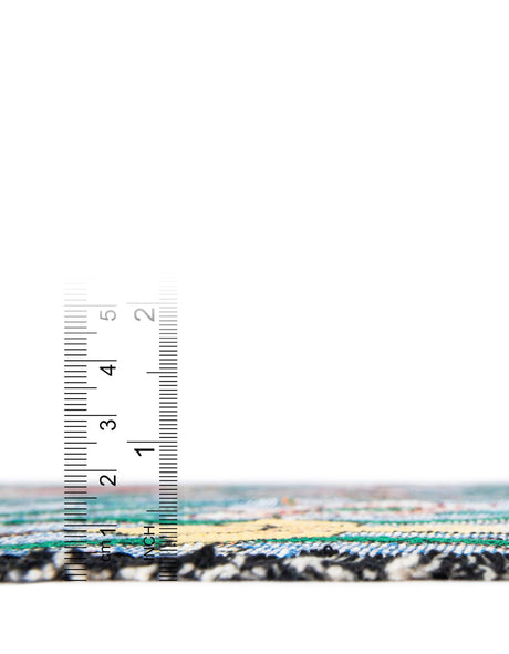 Multicolor 4' 6 x 6' Throw Blanket Rectangle Area Rug 100% Cotton Washable Cozy Soft Warm Room Decor Accent Made In USA