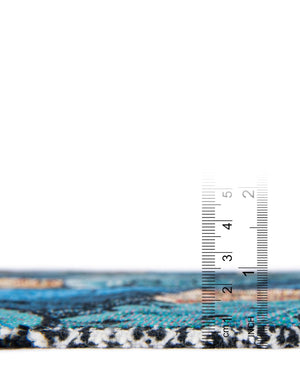 Blue 4' 6 x 6' Throw Blanket Rectangle Rug