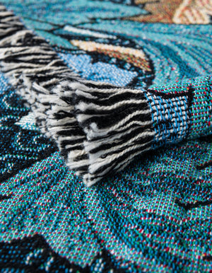 Blue 4' 6 x 6' Throw Blanket Rectangle Rug