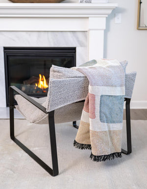 Multicolor 4' 6 x 6' Throw Blanket Rectangle Rug