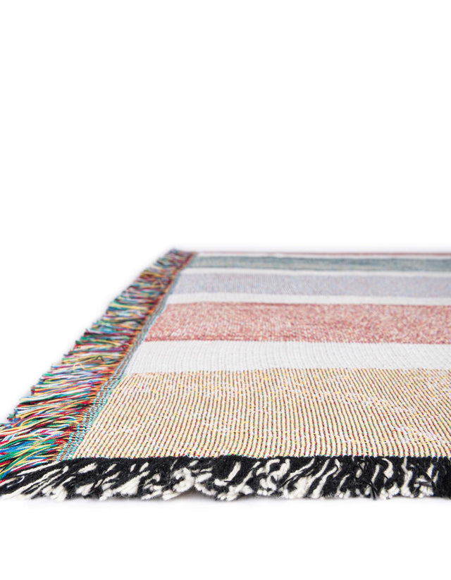 Multicolor 4' 6 x 6' Throw Blanket Rectangle Rug