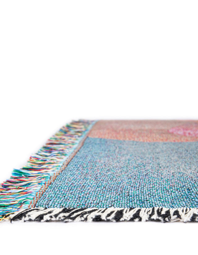 Multicolor 4' 6 x 6' Throw Blanket Rectangle Rug