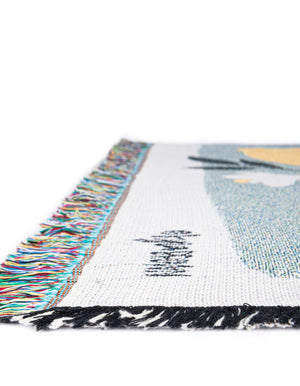 Multicolor 4' 6 x 6' Throw Blanket Rectangle Rug