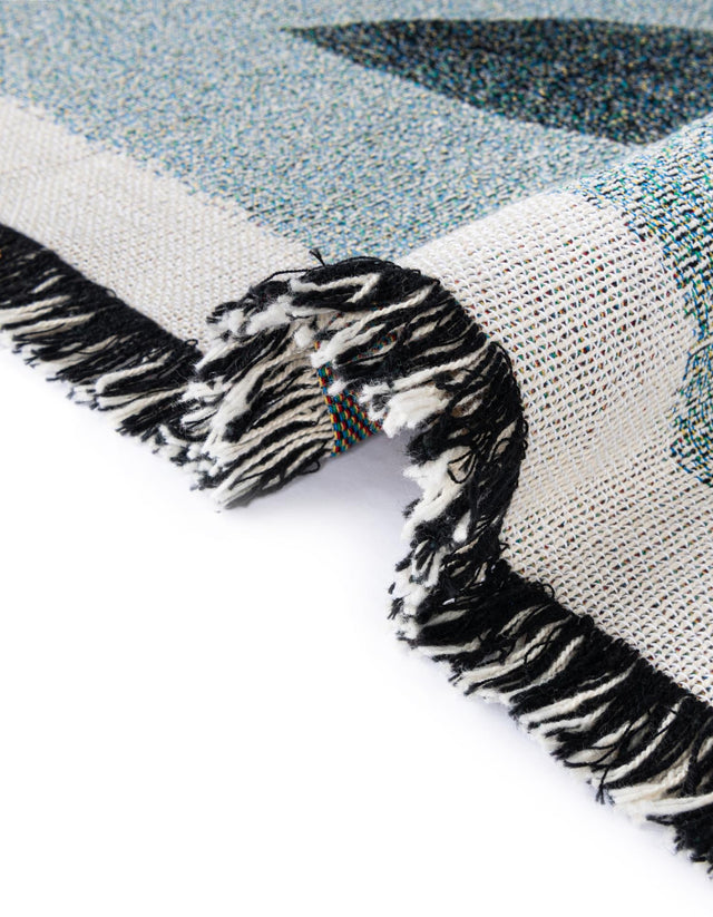 Multicolor 4' 6 x 6' Throw Blanket Rectangle Rug