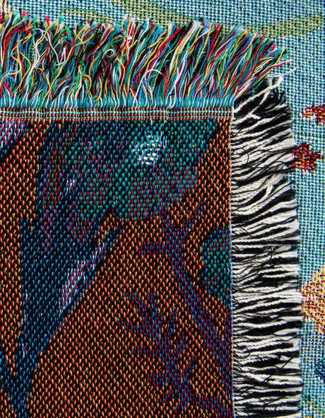 Multicolor 4' 6 x 6' Throw Blanket Rectangle Area Rug 100% Cotton Washable Cozy Soft Warm Room Decor Accent Made In USA