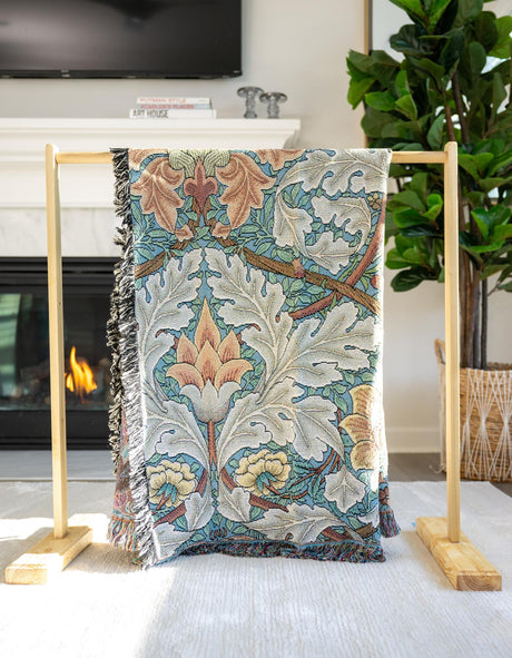 Multicolor 4' 6 x 6' Throw Blanket Rectangle Area Rug 100% Cotton Washable Cozy Soft Warm Room Decor Accent Made In USA