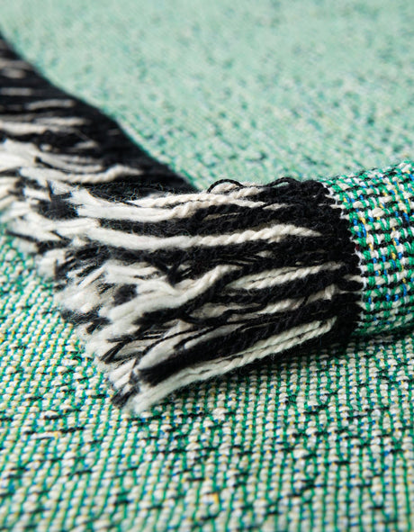 Multicolor 4' 6 x 6' Throw Blanket Rectangle Area Rug 100% Cotton Washable Cozy Soft Warm Room Decor Accent Made In USA