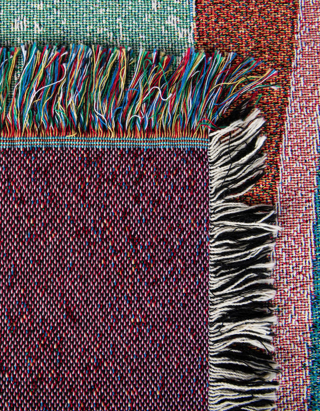 Multicolor 4' 6 x 6' Throw Blanket Rectangle Rug