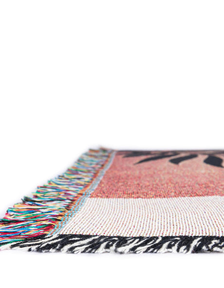 Multicolor 4' 6 x 6' Throw Blanket Rectangle Area Rug 100% Cotton Washable Cozy Soft Warm Room Decor Accent Made In USA