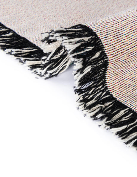 Multicolor 4' 6 x 6' Throw Blanket Rectangle Area Rug 100% Cotton Washable Cozy Soft Warm Room Decor Accent Made In USA