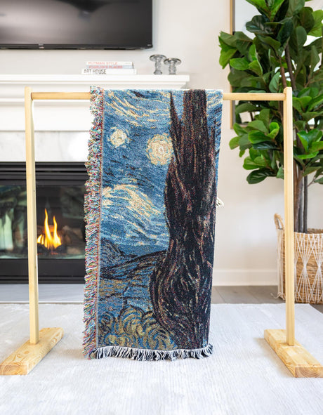 Multicolor 4' 6 x 6' Throw Blanket Rectangle Area Rug 100% Cotton Washable Cozy Soft Warm Room Decor Accent Made In USA