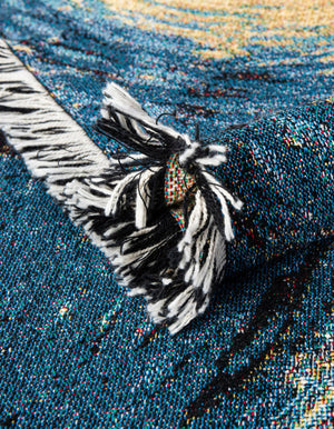 Multicolor 4' 6 x 6' Throw Blanket Rectangle Rug