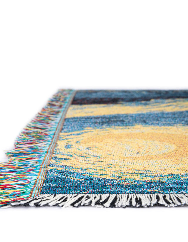 Multicolor 4' 6 x 6' Throw Blanket Rectangle Rug