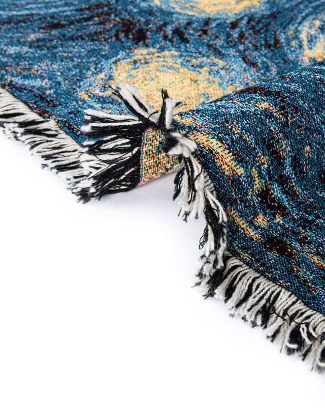 Multicolor 4' 6 x 6' Throw Blanket Rectangle Rug