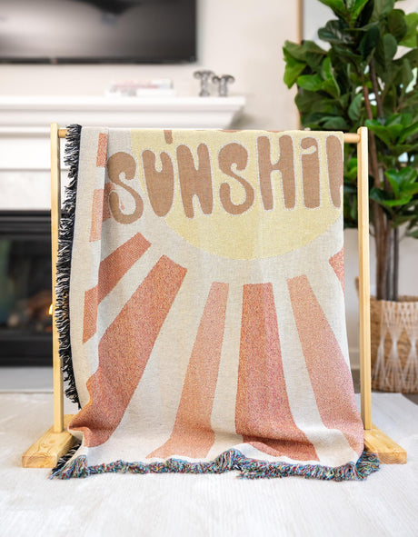 Multicolor 4' 6 x 6' Throw Blanket Rectangle Area Rug 100% Cotton Washable Cozy Soft Warm Room Decor Accent Made In USA