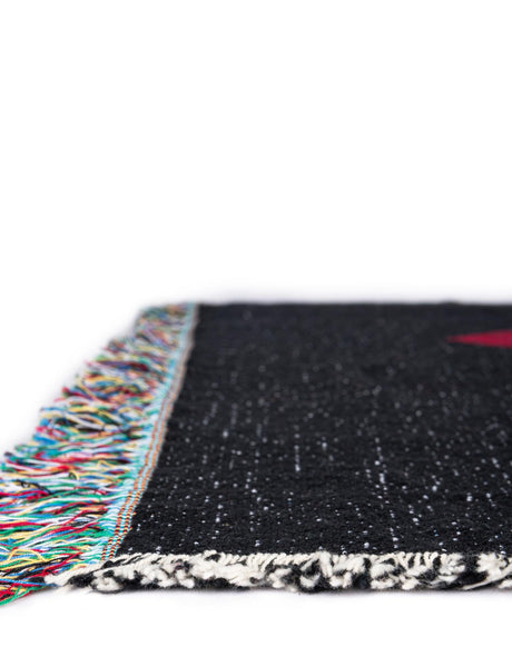 Black and White 4' 6 x 6' Throw Blanket Rectangle Area Rug 100% Cotton Washable Cozy Soft Warm Room Decor Accent Made In USA