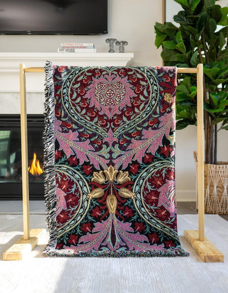 Multicolor 4' 6 x 6' Throw Blanket Rectangle Area Rug 100% Cotton Washable Cozy Soft Warm Room Decor Accent Made In USA