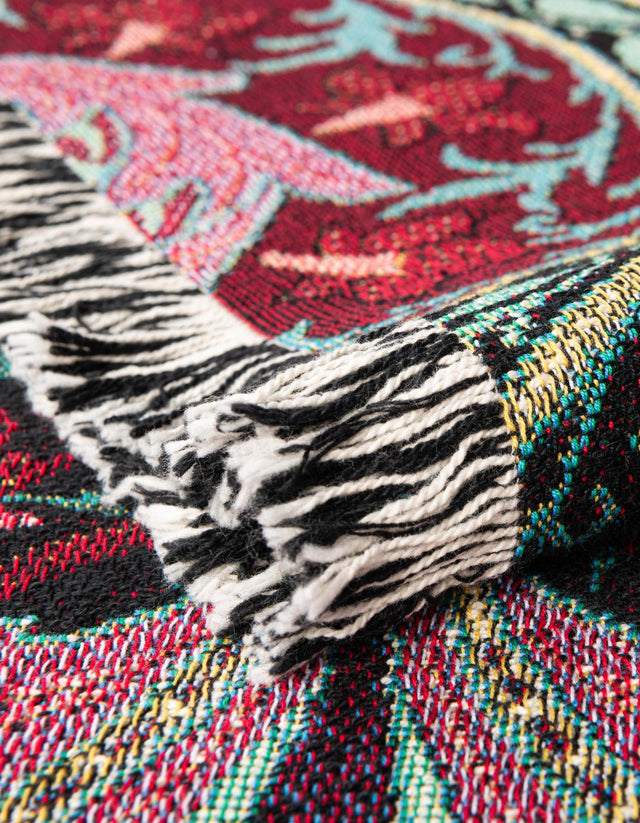 Multicolor 4' 6 x 6' Throw Blanket Rectangle Rug