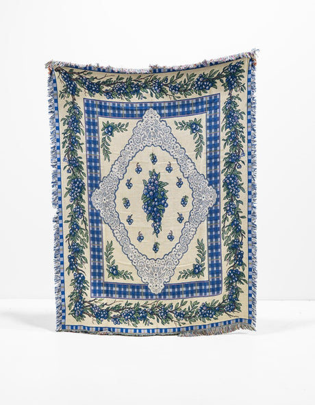 Multicolor 4' 6 x 6' Throw Blanket Rectangle Area Rug 100% Cotton Washable Cozy Soft Warm Room Decor Accent Made In USA