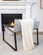 Tan 4' 6 x 6' Throw Blanket Rectangle Rug