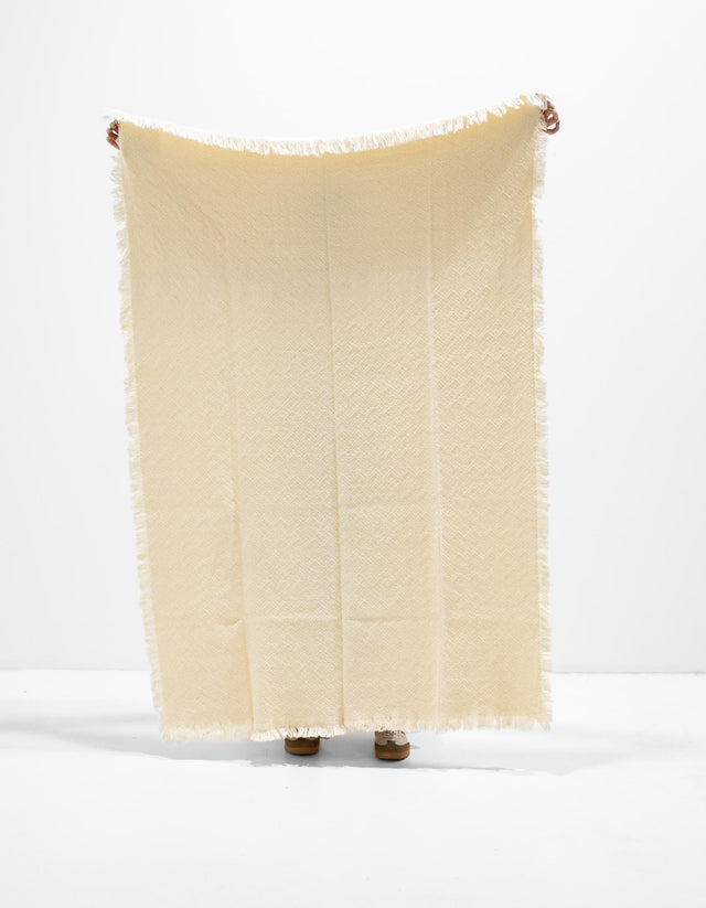 Tan 4' 6 x 6' Throw Blanket Rectangle Rug