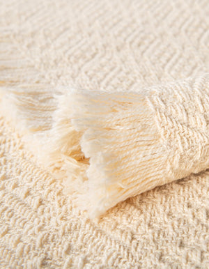 Tan 4' 6 x 6' Throw Blanket Rectangle Rug