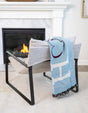 Blue 4' 6 x 6' Throw Blanket Rectangle Rug