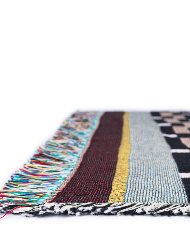 Multicolor 4' 6 x 6' Throw Blanket Rectangle Rug