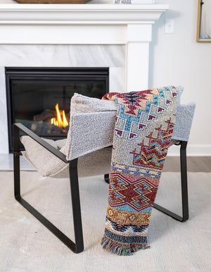 Multicolor 4' 6 x 6' Throw Blanket Rectangle Rug