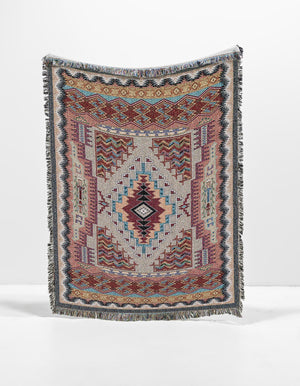 Multicolor 4' 6 x 6' Throw Blanket Rectangle Rug