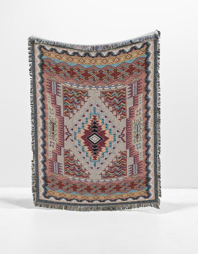 Multicolor 4' 6 x 6' Throw Blanket Rectangle Rug