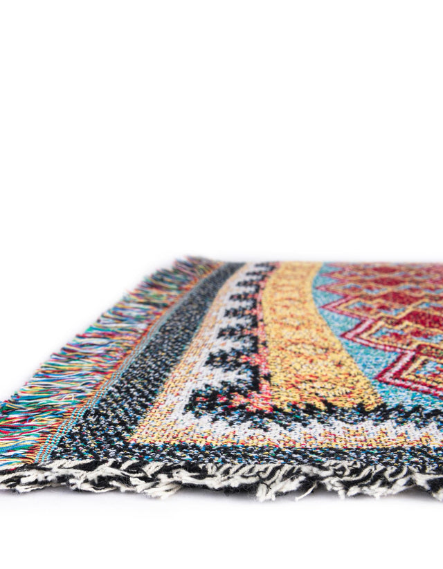 Multicolor 4' 6 x 6' Throw Blanket Rectangle Rug