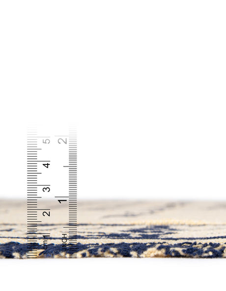 Blue and White 4' 6 x 6' Throw Blanket Rectangle Area Rug 100% Cotton Washable Cozy Soft Warm Room Decor Accent Made In USA