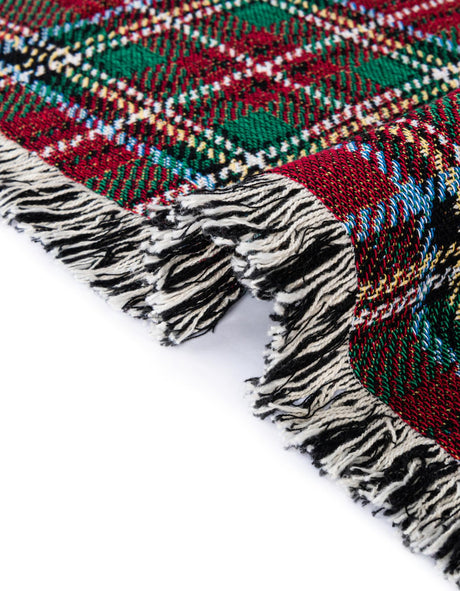 Red 4' 6 x 6' Throw Blanket Rectangle Area Rug 100% Cotton Washable Cozy Soft Warm Room Decor Accent Made In USA