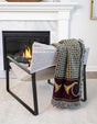 Black and Brown 4' 6 x 6' Throw Blanket Rectangle Rug