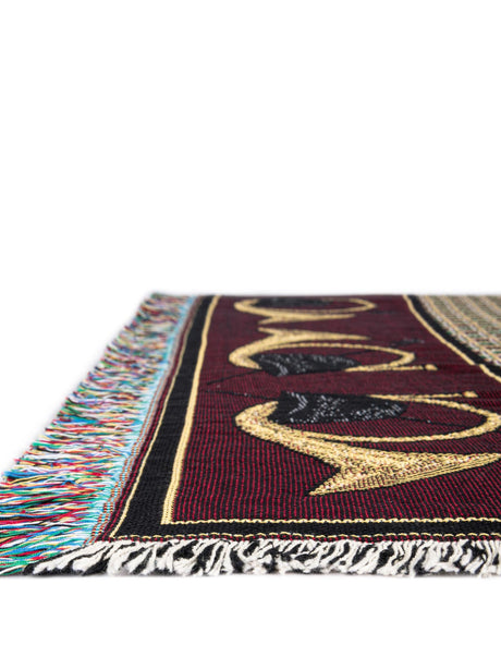 Black and Brown 4' 6 x 6' Throw Blanket Rectangle Area Rug 100% Cotton Washable Cozy Soft Warm Room Decor Accent Made In USA