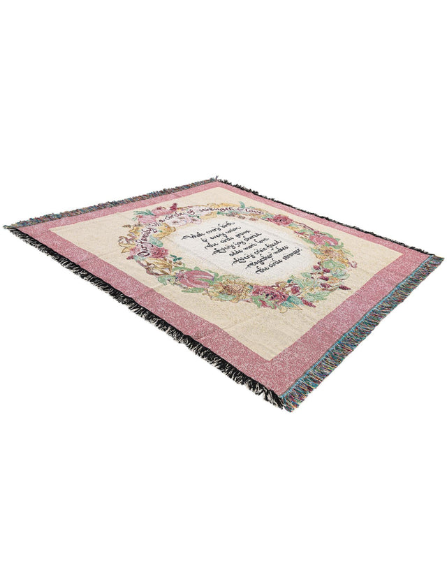 Multicolor 4' 6 x 5' Throw Blanket Square Rug