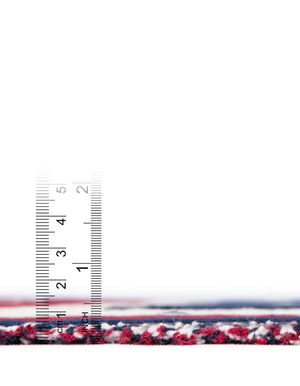 Red and Blue 4' 6 x 6' Throw Blanket Rectangle Rug