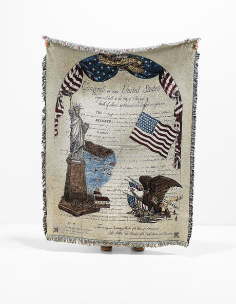 Multicolor 4' 6 x 6' Throw Blanket Rectangle Area Rug 100% Cotton Washable Cozy Soft Warm Room Decor Accent Made In USA