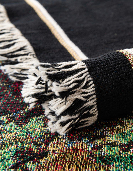 Multicolor 4' 6 x 6' Throw Blanket Rectangle Area Rug 100% Cotton Washable Cozy Soft Warm Room Decor Accent Made In USA