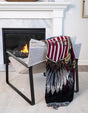 Multicolor 4' 6 x 6' Throw Blanket Rectangle Rug