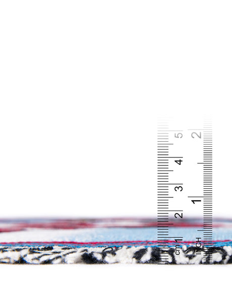 Blue 4' 6 x 6' Throw Blanket Rectangle Area Rug 100% Cotton Washable Cozy Soft Warm Room Decor Accent Made In USA