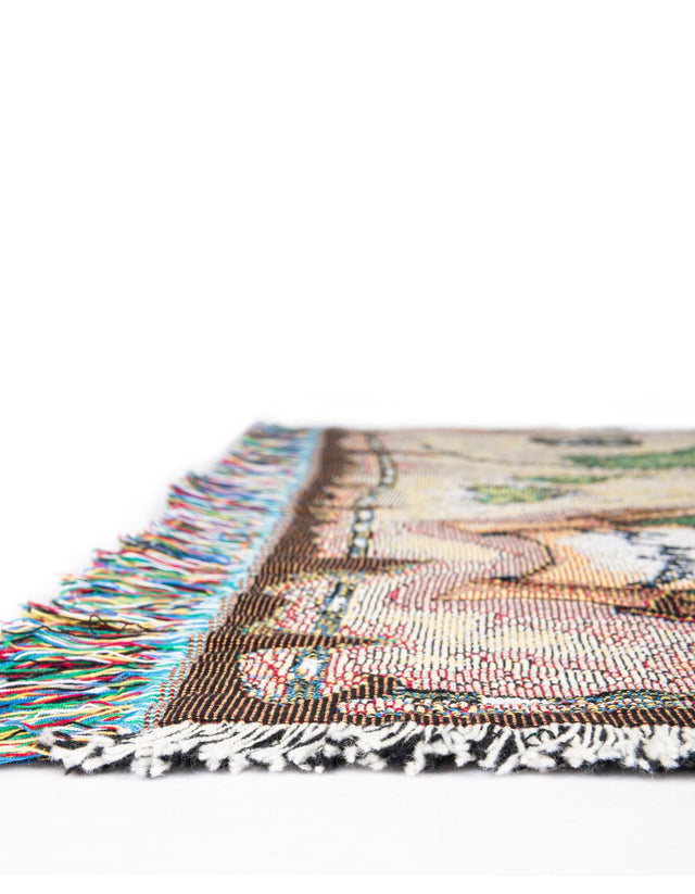 Multicolor 4' 6 x 6' Throw Blanket Rectangle Rug
