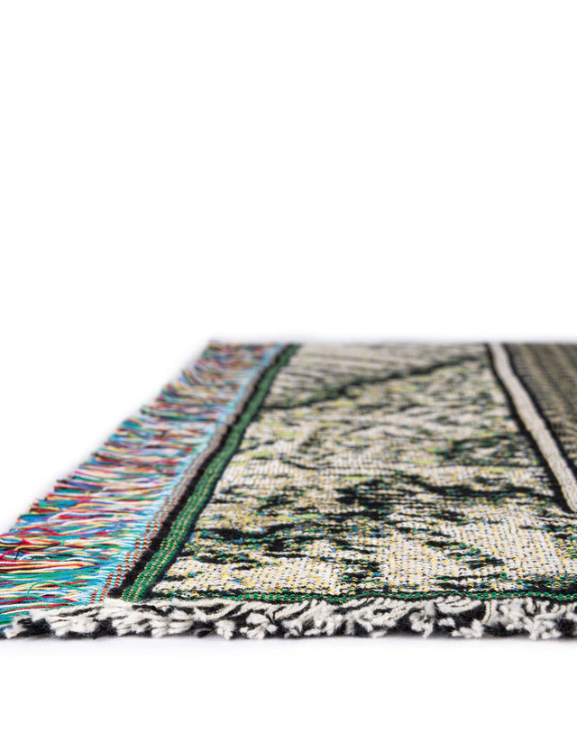 Multicolor 4' 6 x 6' Throw Blanket Rectangle Rug