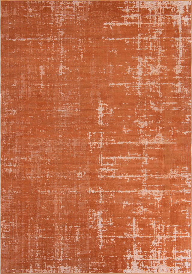 Orange 7' 1 x 10' Valencia Rectangle Area Rug Modern Abstract Durable Carpet for Living Room, Dining, Office, Bedrooms, Dorm Rooms for Sale at Rug Engine