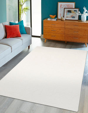 Pearl Ivory 5' 1 x 8' WoolCraft Geometric Rectangle Area Rug Hand Tufted Premium 100% Wool With Cotton Backing Luxury Carpet for Sale at Rug Engine